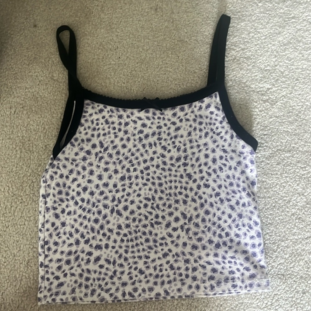 Brandy Melville rare purple cheetah print tank top